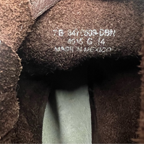 Frye harness buckle strap brown leather mid calf boots moto riding motorcycle 7B - Picture 13 of 16